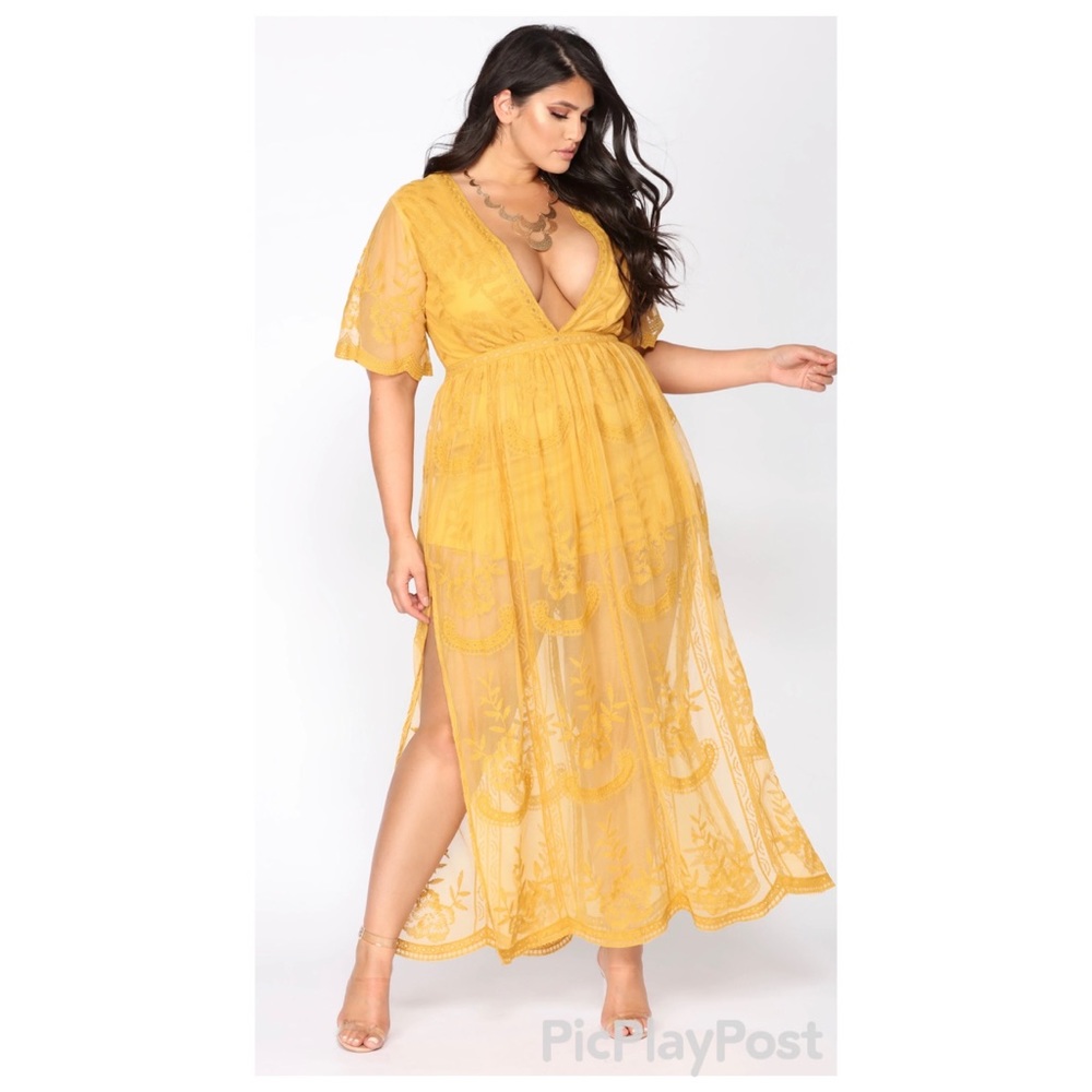 Set Our Love On Fire Dress “ Mustard “